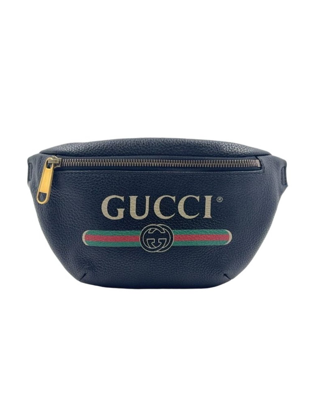 Gucci Logo Print Small Belt Bag Sherry Line Leather Black